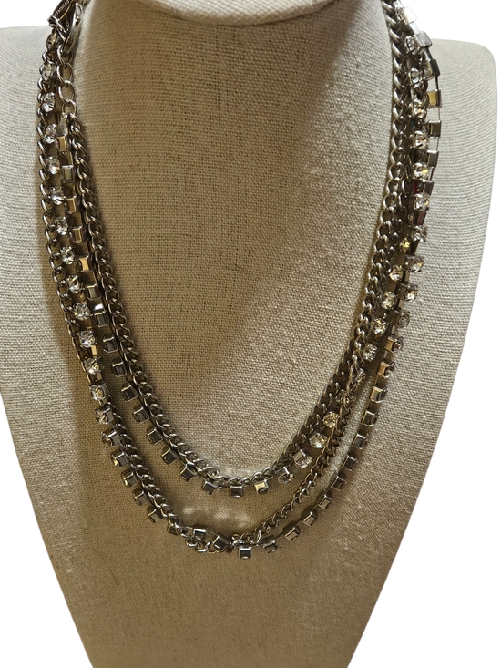 Juicy Couture Navy Cosmetic Pouch w/ Strawberry Trim & Chico's Necklace - Picture 3 of 4